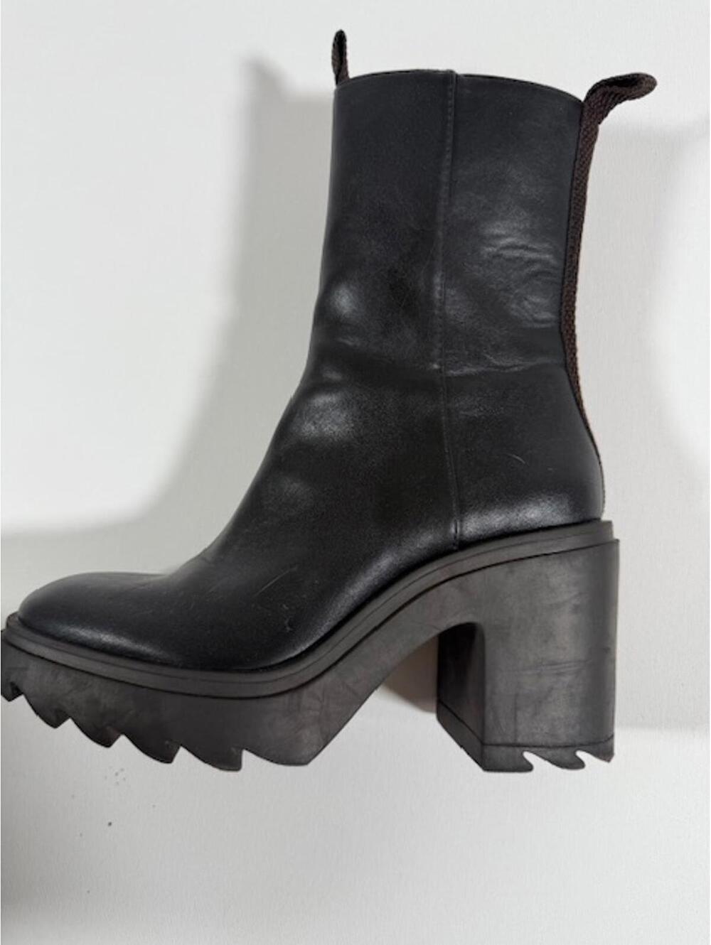 ZARA Chunky Heeled Ankle Boots EU Size 36 (US 5.5-6)
